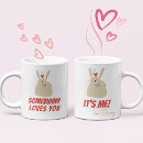Recherche de lapin drôle tasses Amour