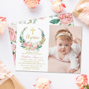 Recherche de greenery baptême invitations Religieux