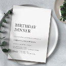 Recherche de dinner anniversaire invitations Noir et blanc