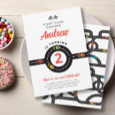 Recherche de voiture course anniversaire invitations Piste