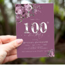 Recherche de violet anniversaire invitations Chic