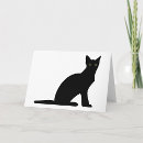 Recherche de silhouette de chat vœux cartes Animal