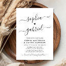 Recherche de monogramme manuscrit invitations Minimaliste