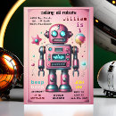 Recherche de robot mignon invitations Rose