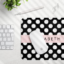 Recherche de pois noir et blanc tapis souris Motif à points polka