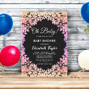 Recherche de black baby shower invitations Aquarelle