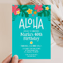 Recherche de aloha anniversaire invitations Tropical