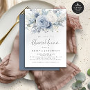 Recherche de dusty blue floral répétition dîner invitations Élégant