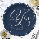Recherche de navy wedding assiettes Élégant