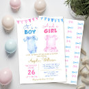 Recherche de twin baby shower invitations Rose et bleu