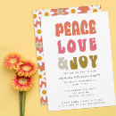 Recherche de paix invitations Groovy