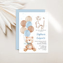 Zoek naar teddy bear babyshower uitnodigingen Blauw