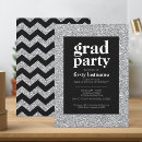 Recherche de noir et argent invitations Typographie