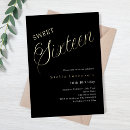 Recherche de luxe noir et or invitations Moderne