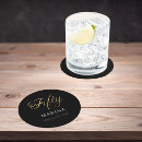 Recherche de 50 ans dessous de verres Typographie