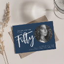 Recherche de cinquante ans invitations Bleu marine