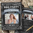 Recherche de bbq graduation invitations Rustique