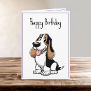 Recherche de basset hound anniversaire cartes Mignonne