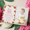 Recherche de premier de coccinelle anniversaire invitations Bug d'amour