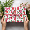 Recherche de fraises papier cadeau Tendance