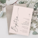 Recherche de rose baptême invitations Minimal