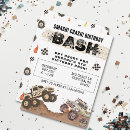 Recherche de monster truck anniversaire invitations Moderne