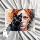 Recherche de femme chat cartes postales Portrait