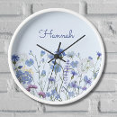Recherche de bleu fleur horloges Pour enfants