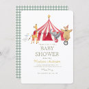 Recherche de circus baby shower invitations Rose