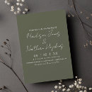 Recherche de vert olive invitations Script