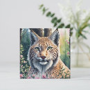 Recherche de lynx vœux cartes Félin
