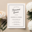 Recherche de simple répétition dîner invitations Noir et blanc