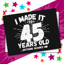 Recherche de 45 ans anniversaire cartes Drôle