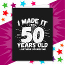 Zoek naar grappige 50 jaar oud kaarten 50e