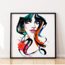 Recherche de visage coloré posters Aquarelle