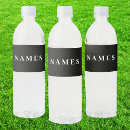 Zoek naar grappige tekst etiketten Zwart wit monogram echtgenoot