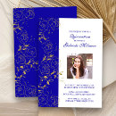Recherche de blue and gold invitations Pour elle
