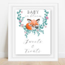 Zoek naar vos baby shower posters Waterverf