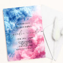 Zoek naar pink and blue gender reveal uitnodigingen Blauw