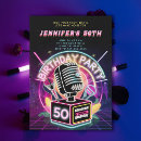 Recherche de partie de karaoke invitations Rétro