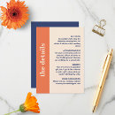 Recherche de orange et bleu invitations Simple