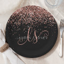 Recherche de rose gold paper assiettes Girly