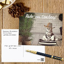 Recherche de cowboy drôle cartes postales Chat