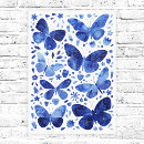 Recherche de papillon bleu toiles Aquarelle