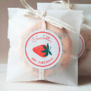 Recherche de fraise mignonne autocollants Rouge