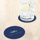 Zoek naar donkerblauwe onderzetters Blauw en wit