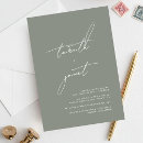Recherche de vert et blanc mariage invitations Moderne
