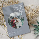 Recherche de dusty blue save the dates Moderne