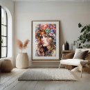 Recherche de belle fille posters Coloré