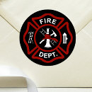 Recherche de symbole croisé autocollants Pompier